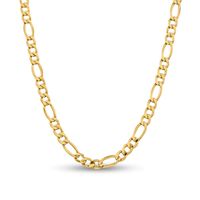8.5mm Figaro Chain Necklace in Hollow 14K Gold