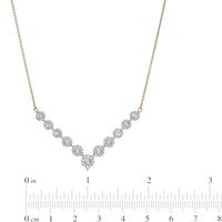 0.50 CT. T.W. Diamond Chevron Necklace in 10K Gold|Peoples Jewellers