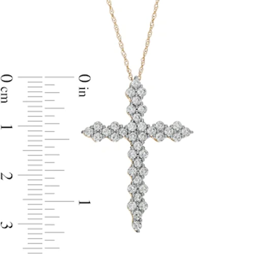 1.00 CT. T.W. Diamond Cross Pendant in 10K Gold|Peoples Jewellers