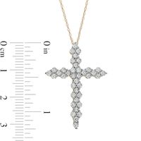 1.00 CT. T.W. Diamond Cross Pendant in 10K Gold|Peoples Jewellers