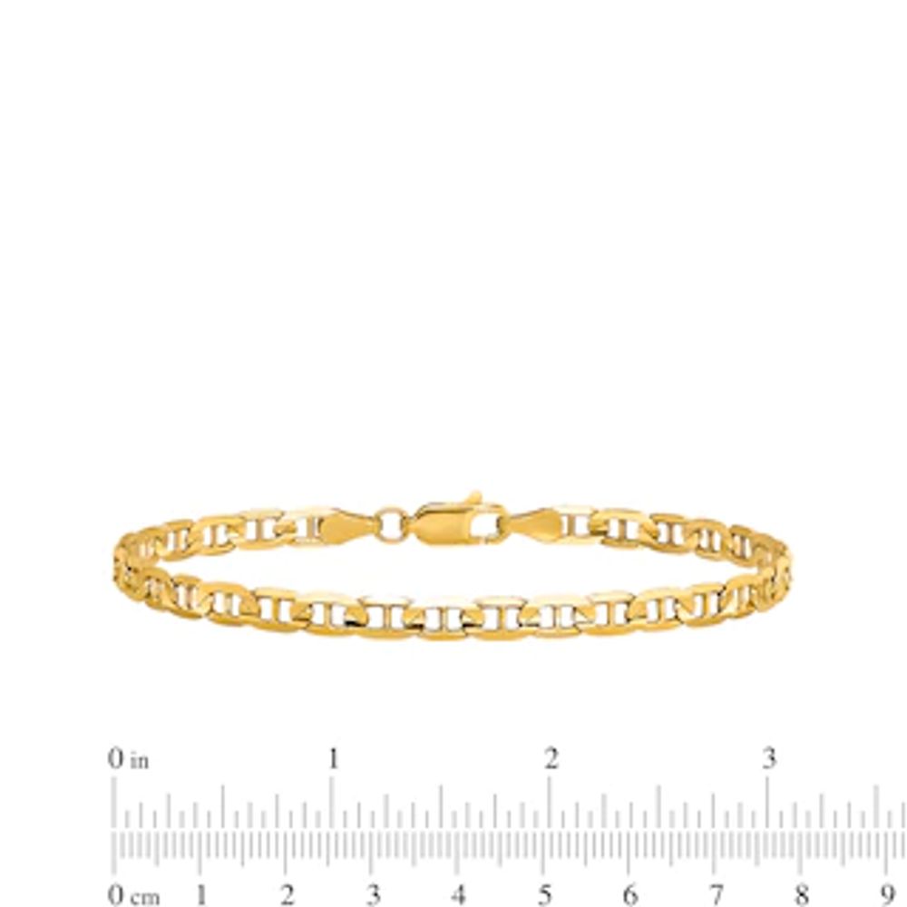 3.75mm Mariner Chain Anklet in Solid 14K Gold - 10"|Peoples Jewellers