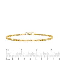 2.0mm Byzantine Chain Bracelet in Solid 14K Gold - 7"|Peoples Jewellers