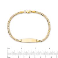 Hexagonal ID and 5.5mm Curb Chain Bracelet in Solid 14K Gold - 7"|Peoples Jewellers