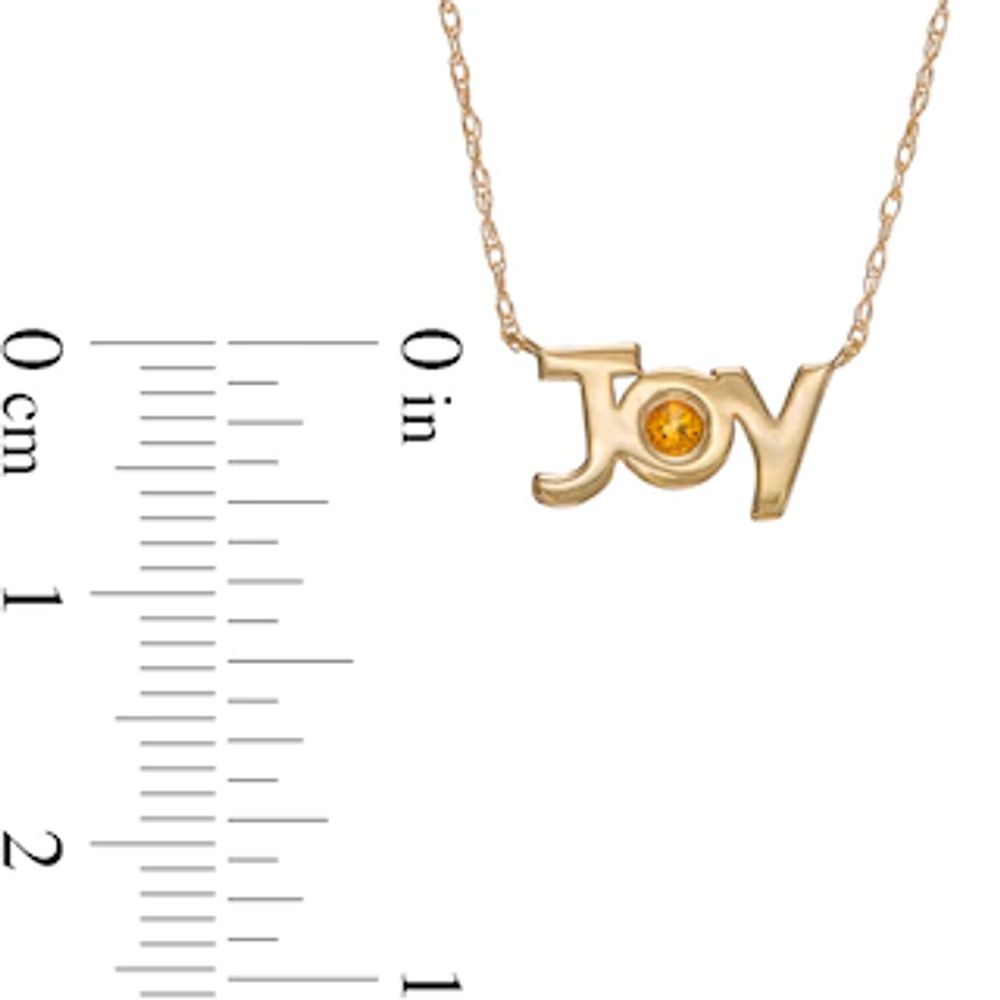 Bezel-Set Citrine "JOY" Necklace in 10K Gold - 20"|Peoples Jewellers