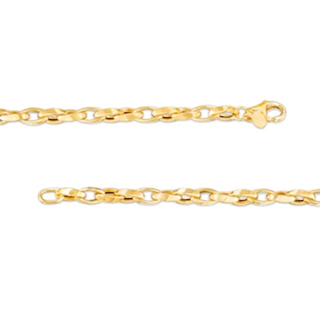 Italian Gold Link Chain Necklace in 18K Gold – 16"|Peoples Jewellers