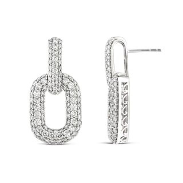 2.54 CT. T.W. Diamond Chain Link Drop Earrings in 14K Gold|Peoples Jewellers