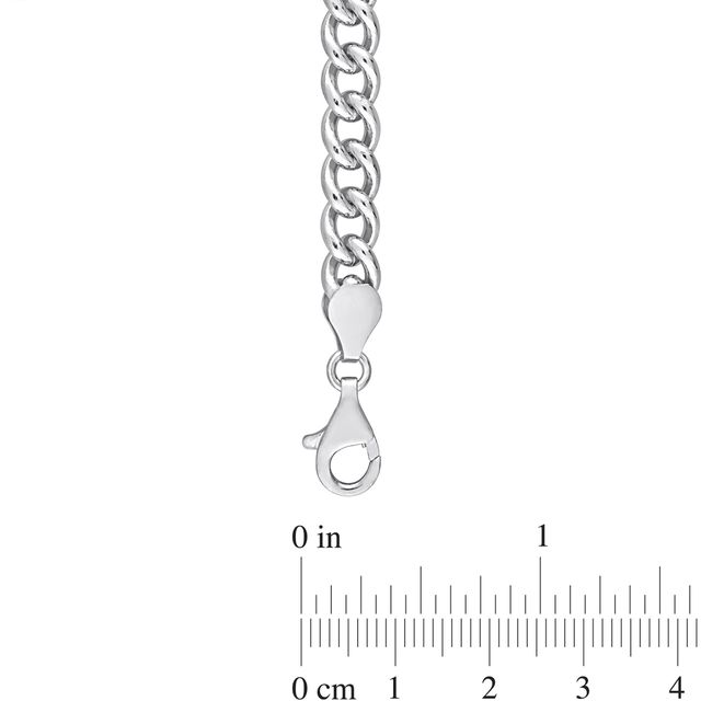 6.5mm Curb Chain Anklet in Sterling Silver - 9"|Peoples Jewellers