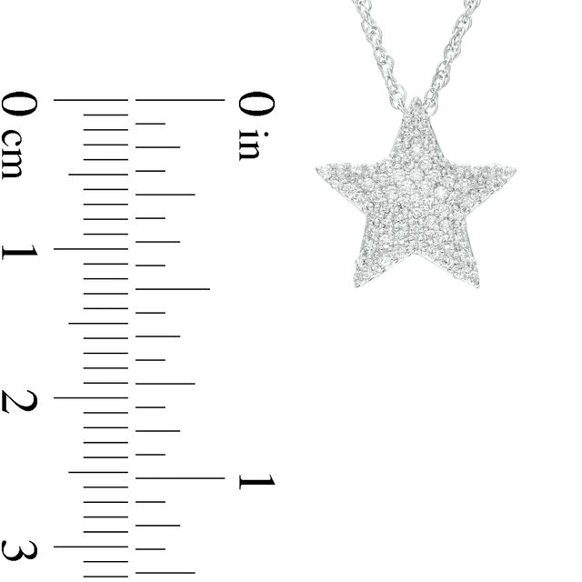 0.23 CT. T.W. Multi-Diamond Star Necklace in Sterling Silver|Peoples Jewellers