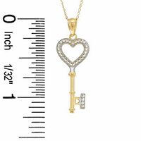 Previously Owned - Heart Key Pendant in 14K Gold - 17"|Peoples Jewellers