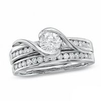 Previously Owned - 1.00 CT. T.W.  Diamond Bridal Set in 14K White Gold|Peoples Jewellers