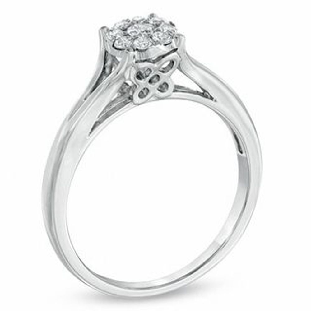 Previously Owned - 0.25 CT. T.W. Composite Diamond Engagement Ring in 10K White Gold|Peoples Jewellers