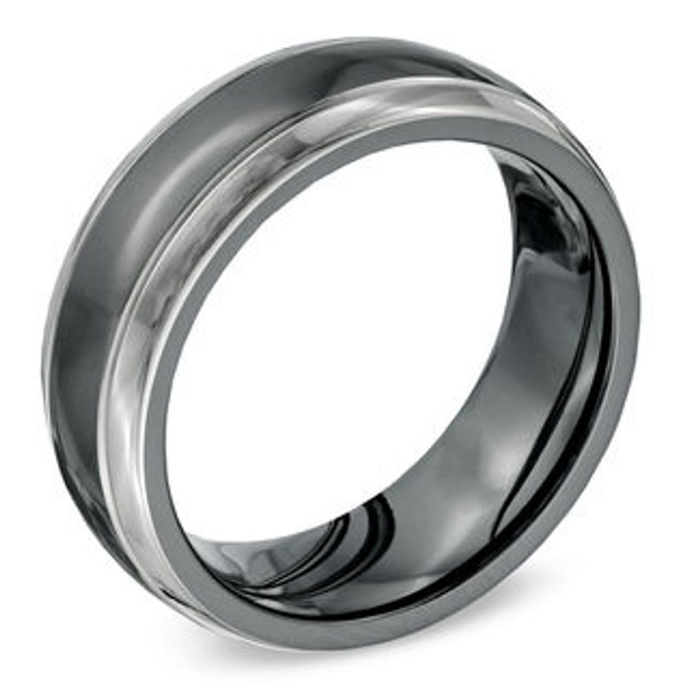 Previously Owned - Men's 8.0mm Wedding Band in Black Titanium|Peoples Jewellers
