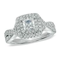 Previously Owned -  1.00 CT. T.W. Princess-Cut Diamond Ring in 14K White Gold (I/I1)|Peoples Jewellers