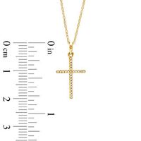 Previously Owned - 0.05 CT. T.W. Diamond Cross Pendant in 10K Gold|Peoples Jewellers