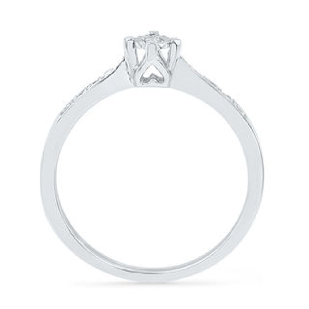 Previously Owned - 0.05 CT. T.W. Diamond Promise Ring in 10K White Gold|Peoples Jewellers