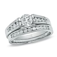 Previously Owned - 1.00 CT. T.W. Diamond Bridal Set in 14K White Gold (I/I1)|Peoples Jewellers