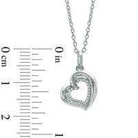 Previously Owned - The Heart Within™ Diamond Accent Tilted Heart Pendant in Sterling Silver|Peoples Jewellers