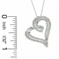 Previously Owned - 0.50 CT. T.W. Diamond Heart Pendant in 10K White Gold|Peoples Jewellers