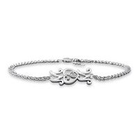 Previously Owned - Open Hearts Family by Jane Seymour™ Diamond Accent Sideways "MOM" Bracelet in Sterling Silver - 6.25"|Peoples Jewellers