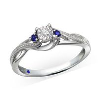 Previously Owned - Cherished Promise Collection™ Diamond Accent and Blue Sapphire Ring in Sterling Silver|Peoples Jewellers