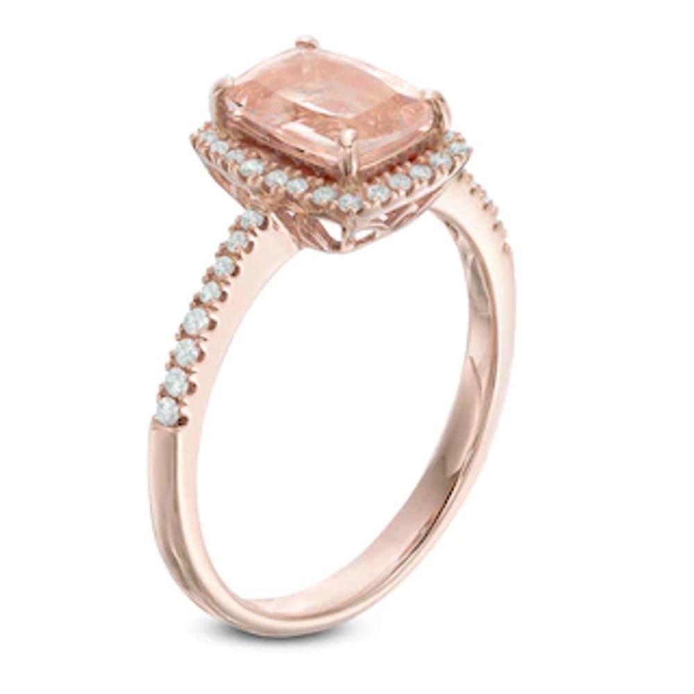 Previously Owned - Oval Morganite and Diamond Accent Ring in 10K Rose Gold|Peoples Jewellers