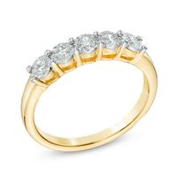 Previously Owned - 0.25 CT. T.W. Diamond Five Stone Anniversary Band in 10K Gold|Peoples Jewellers