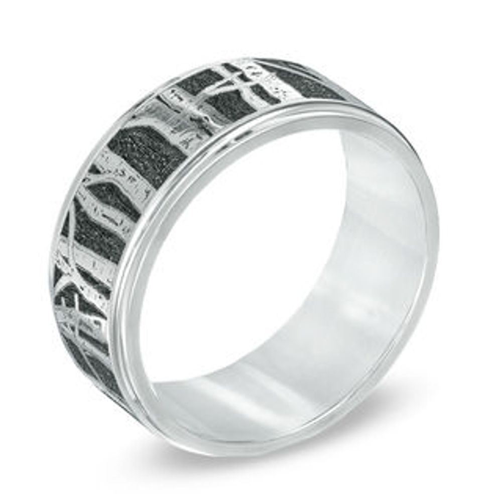 Previously Owned - Men's 9.0mm Comfort Fit Aspen Tree Wedding Band in Cobalt|Peoples Jewellers