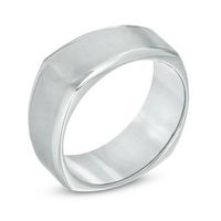 Previously Owned - Men's 9.0mm Beveled Edge Comfort Fit Wedding Band in Titanium|Peoples Jewellers