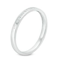 Previously Owned - 0.15 CT. T.W. Princess-Cut Diamond Wedding Band in 10K White Gold|Peoples Jewellers
