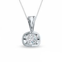 Previously Owned - / CT. Diamond Solitaire Tension Pendant in 14K White Gold (I/I2