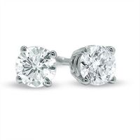 Previously Owned - Celebration  Lux® 0.50 CT. T.W. Diamond Solitaire Earrings in 14K White Gold (I/SI2)|Peoples Jewellers