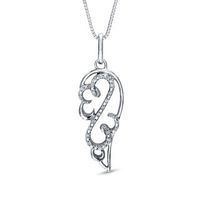 Previously Owned - Open Hearts by Jane Seymour™ 0.04 CT. T.W. Diamond Single Wing Pendant in Sterling Silver|Peoples Jewellers