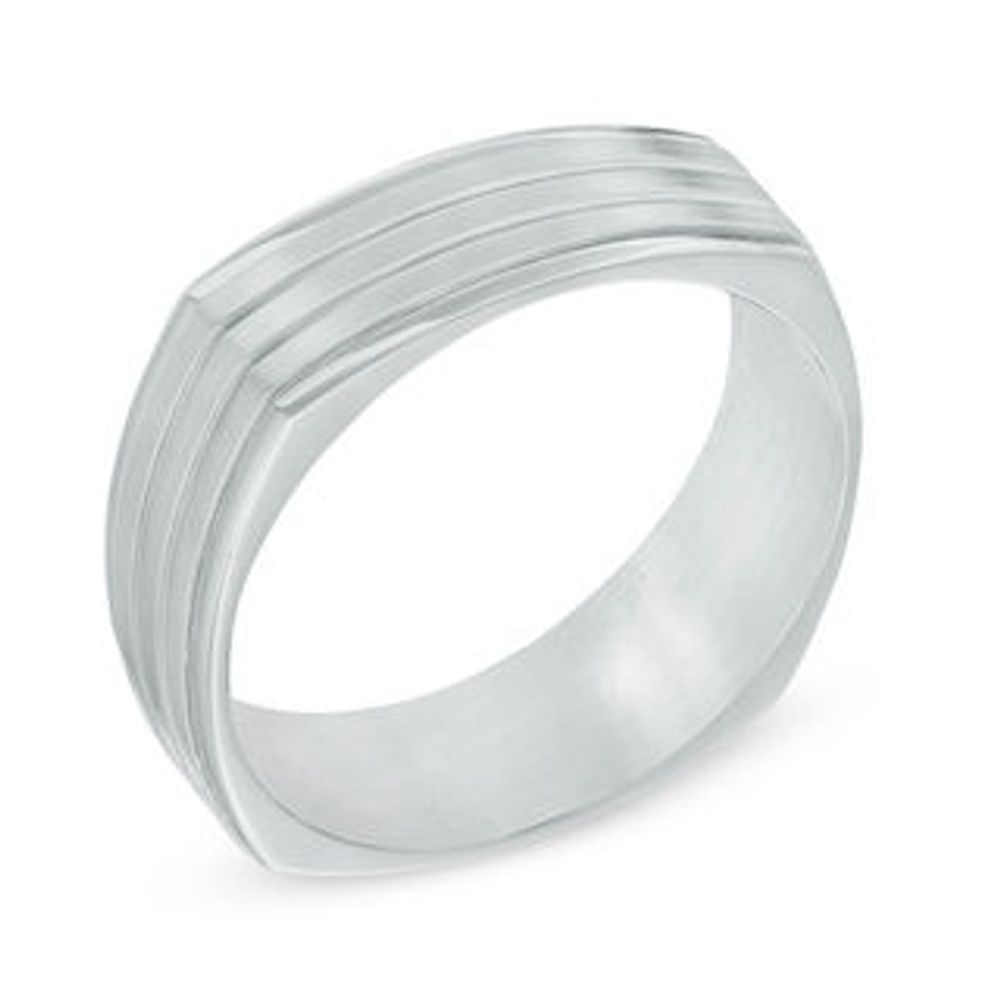 Previously Owned - Men's 7.0mm Satin Wedding Band in Titanium|Peoples Jewellers