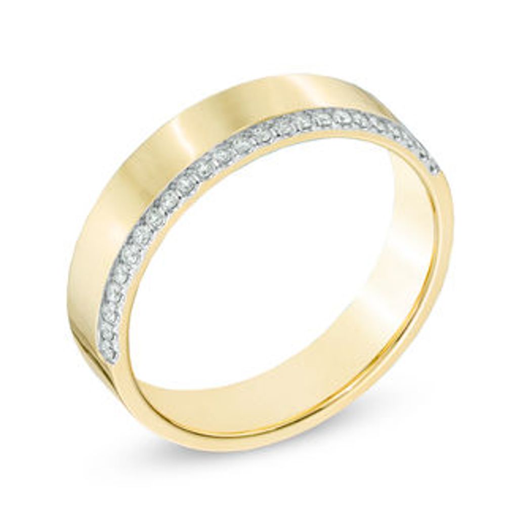 Previously Owned - 0.10 CT. T.W. Diamond Edge Anniversary Band in 10K Gold|Peoples Jewellers