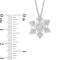 Previously Owned - 0.04 CT. T.W. Diamond Snowflake Pendant in Sterling Silver|Peoples Jewellers