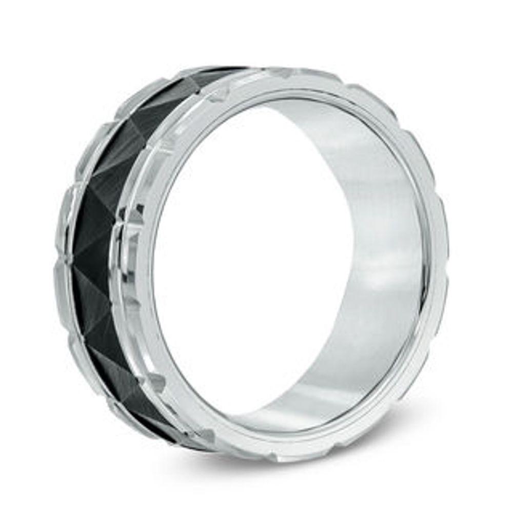 Previously Owned - Men's Triton 9.0mm Comfort Fit Wedding Band in Two-Tone Tungsten|Peoples Jewellers