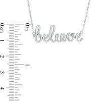 Previously Owned - Cursive "believe" Necklace in Sterling Silver - 17.5"|Peoples Jewellers