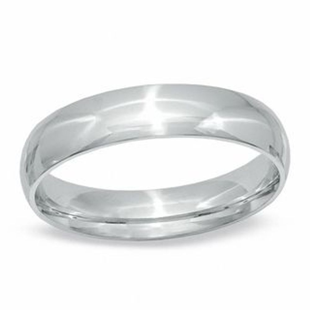 Previously Owned - Men's 4.0mm Comfort Fit Wedding Band in 14K White Gold|Peoples Jewellers