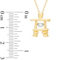 Previously Owned - Unstoppable Love™  0.10 CT.   Diamond Solitaire Inukshuk Pendant in 10K Gold (I/I2)|Peoples Jewellers