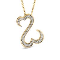 Previously Owned - Open Hearts by Jane Seymour™ 0.25 CT. T.W. Diamond Pendant in 14K Gold - 20"|Peoples Jewellers