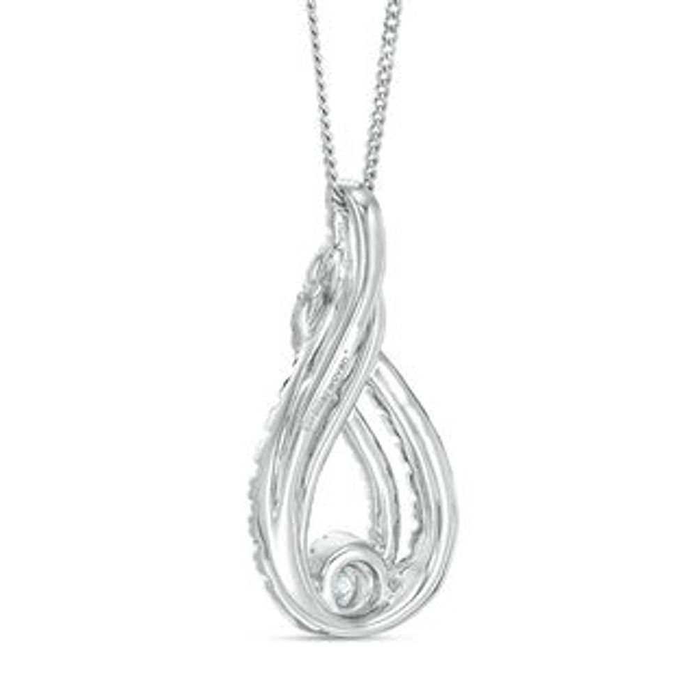 Previously Owned - Interwoven™ 0.95 CT. T.W. Diamond Pendant in 10K White Gold - 19"|Peoples Jewellers