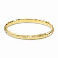 Previously Owned - Child's Diamond-Cut Bangle in 10K Gold - 5.0"|Peoples Jewellers