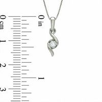 Previously Owned - Sirena™ 0.12 CT. Diamond Solitaire Pendant in 10K White Gold|Peoples Jewellers