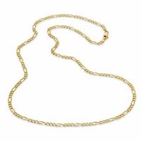 Previously Owned - 5.0mm Figaro Chain Necklace in 10K Gold - 22"|Peoples Jewellers