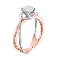 Previously Owned -  0.70 CT. Diamond Solitaire Bypass Engagement Ring in 14K Two-Tone Gold|Peoples Jewellers