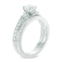 Previously Owned -  0.95 CT. T.W. Diamond Bridal Set in 14K White Gold|Peoples Jewellers