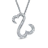 Previously Owned - Open Hearts by Jane Seymour™ 0.13 CT. T.W. Diamond Pendant in Sterling Silver|Peoples Jewellers