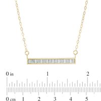 Previously Owned - Glitter Enamel Striped Sideways Bar Necklace in 14K Gold|Peoples Jewellers