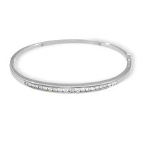 Previously Owned - 0.50 CT. T.W. Diamond Bangle in 10K White Gold|Peoples Jewellers