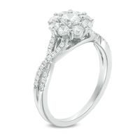 Previously Owned - 0.95 CT. T.W. Diamond Frame Engagement Ring in 14K White Gold (I/I2)|Peoples Jewellers